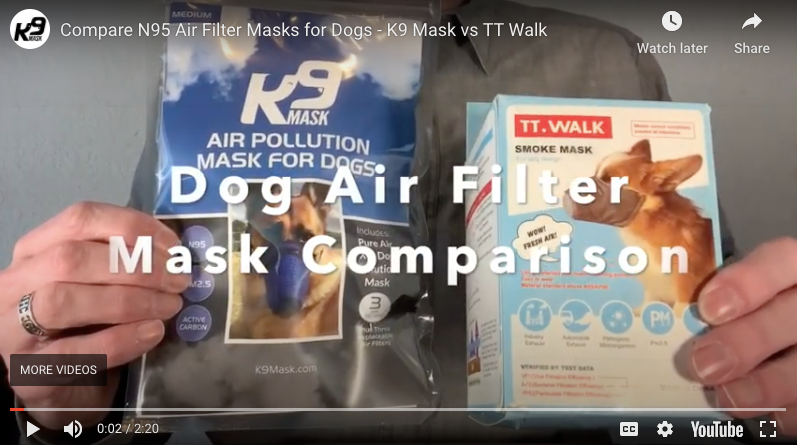Review: Air Filter Gas Masks for Dogs on Amazon