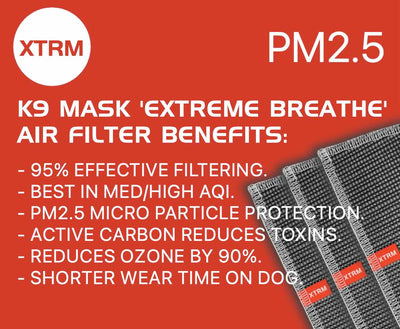 Extreme Breathe K9 Mask® with PM2.5 Active Carbon 95 Filters Refill Replacement