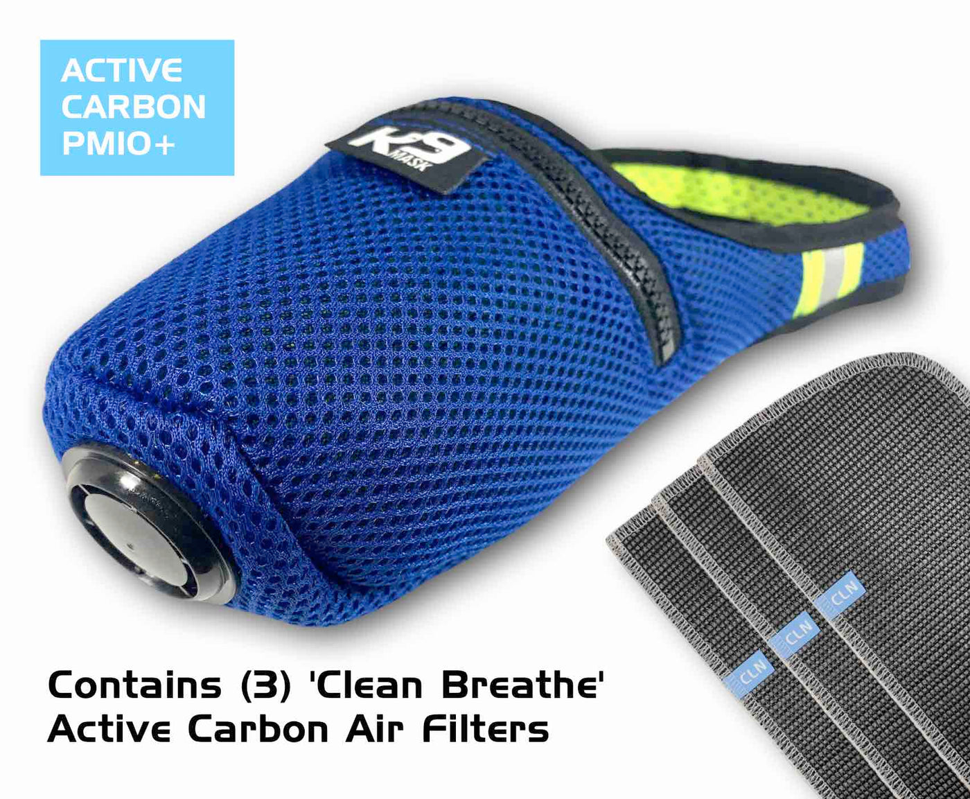 K9 Mask® Clean Breathe Dog Air Filter Mask Active Carbon Filters