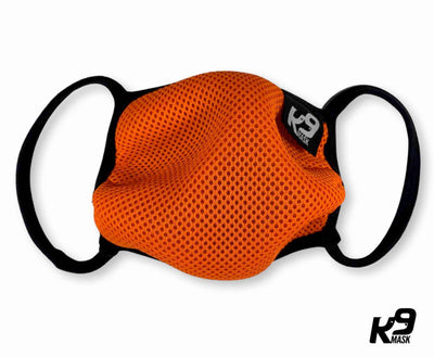 K9 Mask® for Humans clean breathe air face mask orange